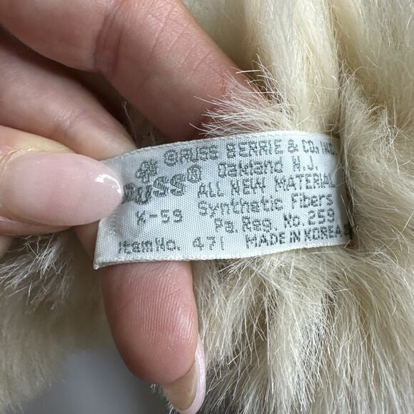 Vintage Mungo Russ Berrie Monkey Plush Soft Toy 15" Cream Beige - Picture 7 of 10